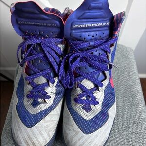 Nike Zoom Hyperenforcer XD Wolf Grey Concord Sneakers Size 9.5